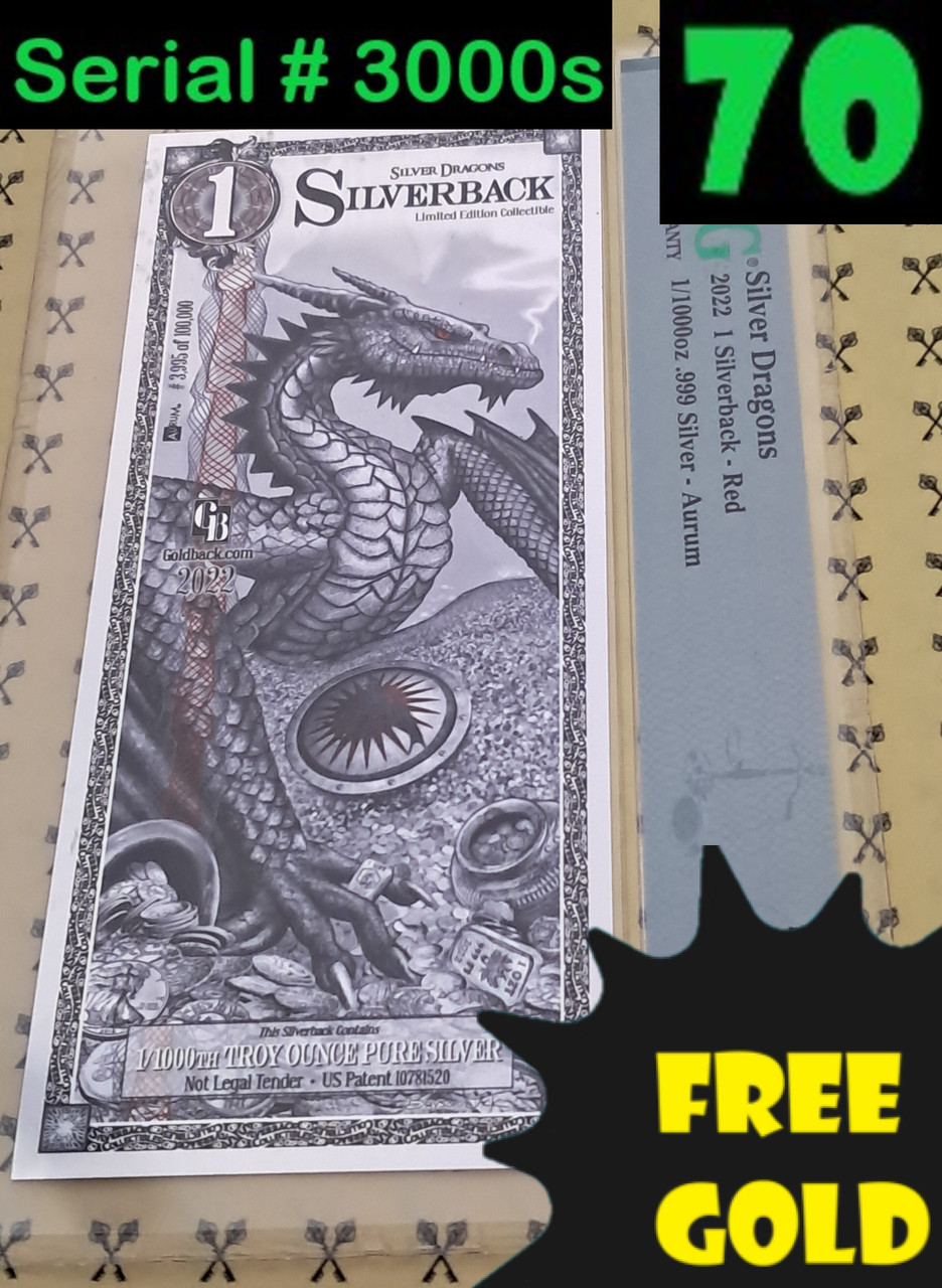 2022 Silverback Silver Dragons Red PMG 70 LOW SERIAL # 3000s with