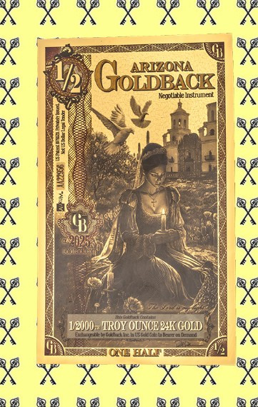 Arizona 1/2 Goldback Alpha & largest Goldbacks selection on Internet