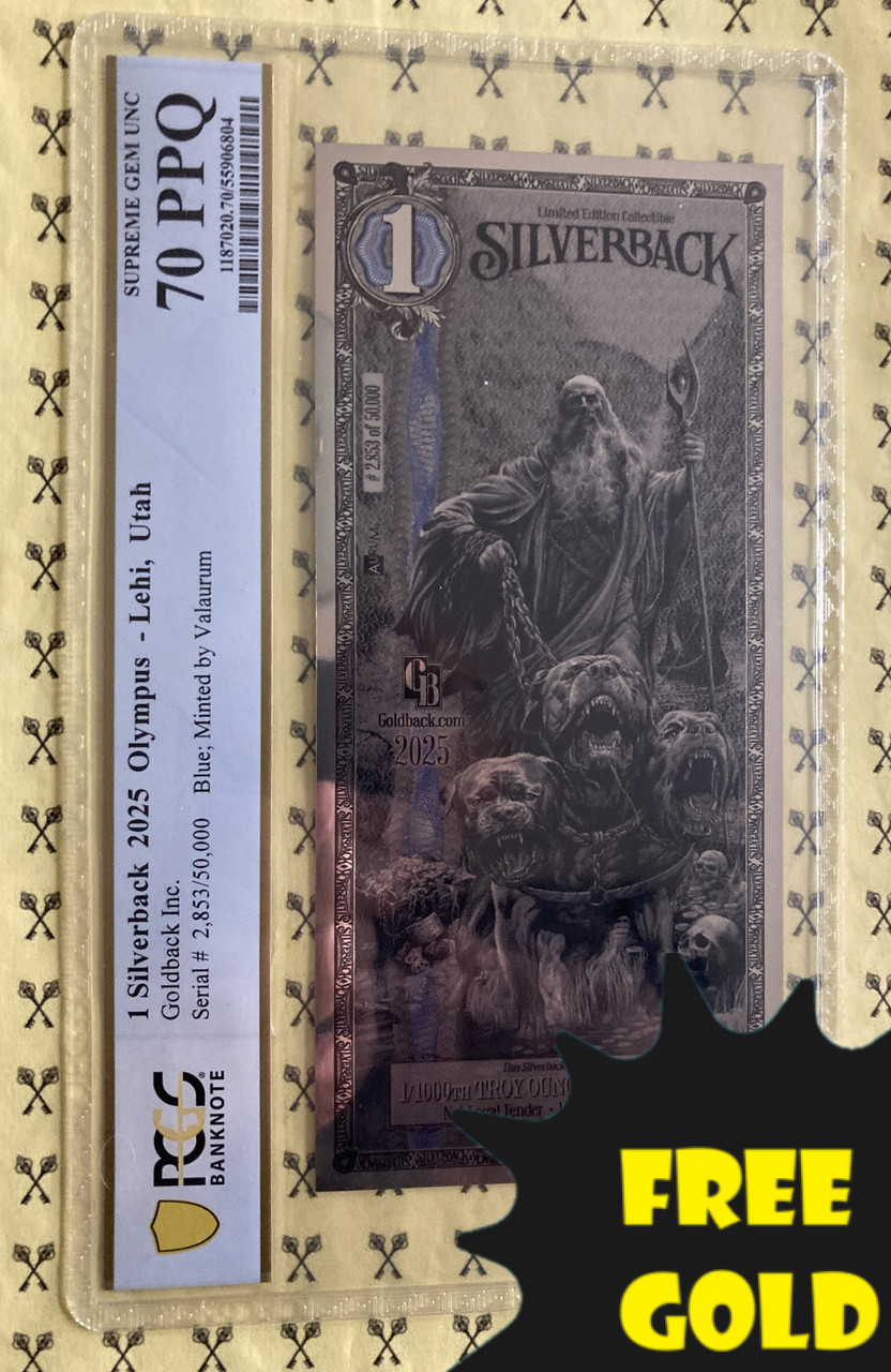 2025 Hades Olympus Silverback PCGS 70 LIMIT 5000 w/FREE GOLD