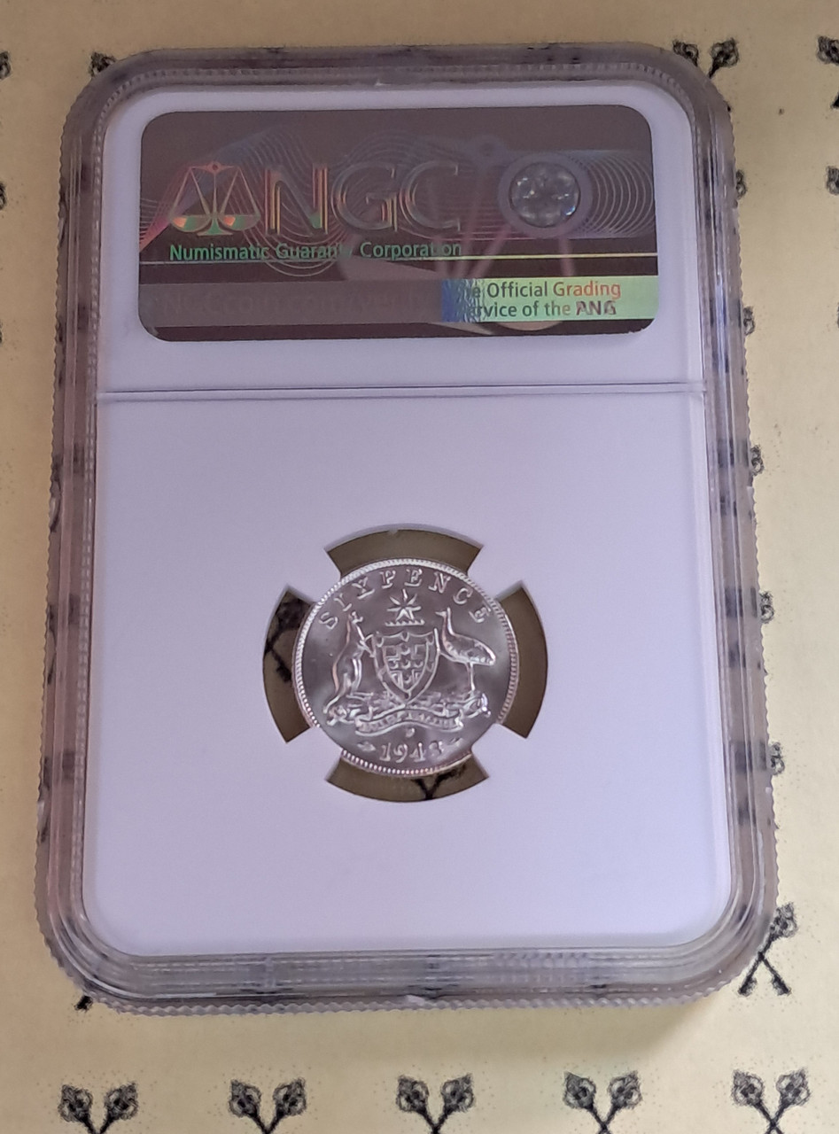【NGC MS65】BE2500（1957）タイ王国 1Baht 銀貨 118 1943-D Aust SILVER 6 Pence NGC MS 65 ONLY 9 GRADED HIGHER w/FREE 1