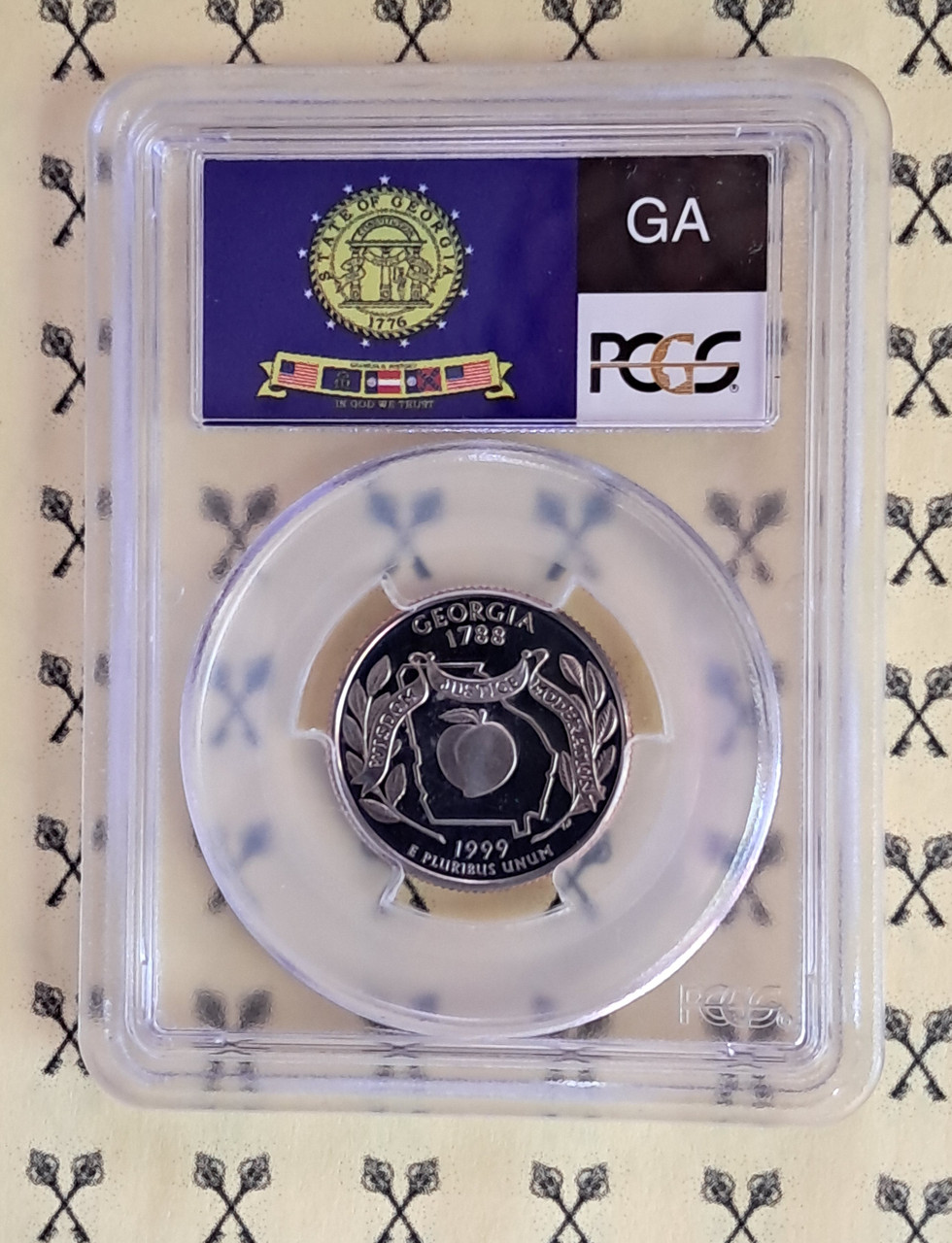 1999-S Georgia State Quarter PCGS PR 69 DCam Flag w/FREE 1/4