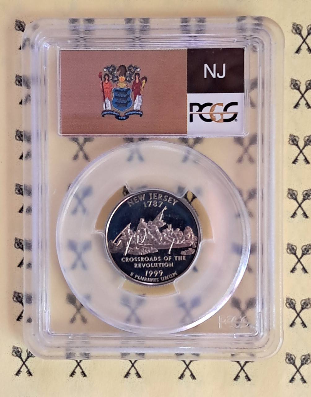 1999-S New Jersey State Quarter PCGS PR 69 DCam Flag w/FREE 1/4