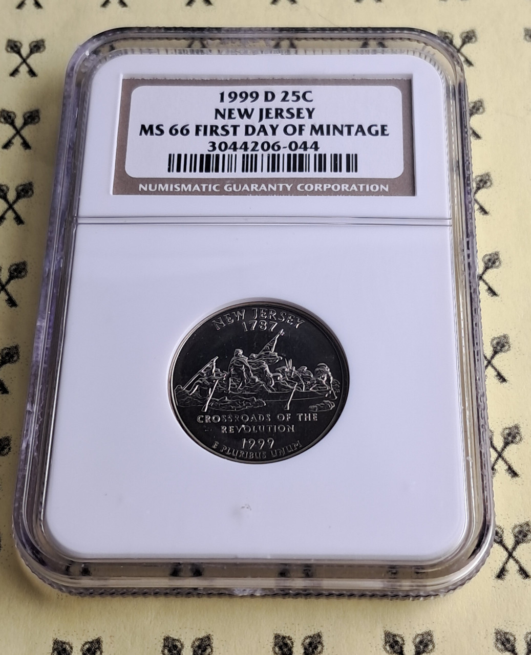 1999-D New Jersey Quarter NGC MS 66 FIRST DAY ONLY 5 GRADED HIGHER
