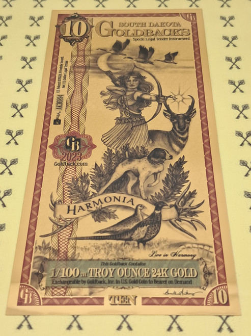 2023 South Dakota Harmonia Goldback 10