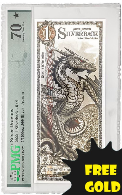 2022 Silverback Silver Dragons PMG 70 with free gold label