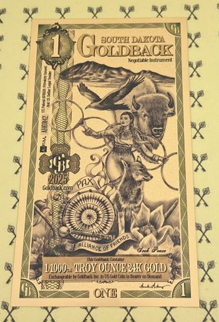 2025 South Dakota 1 Goldback