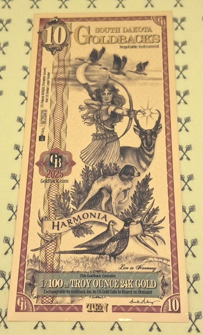 2025 South Dakota 10 Goldback