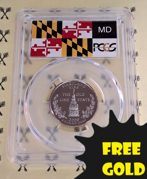 1999-S Connecticut State Quarter PCGS PR 69 DCam $20 VALUE w/FREE