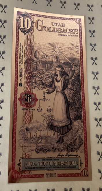 2025 Utah 10 Goldback