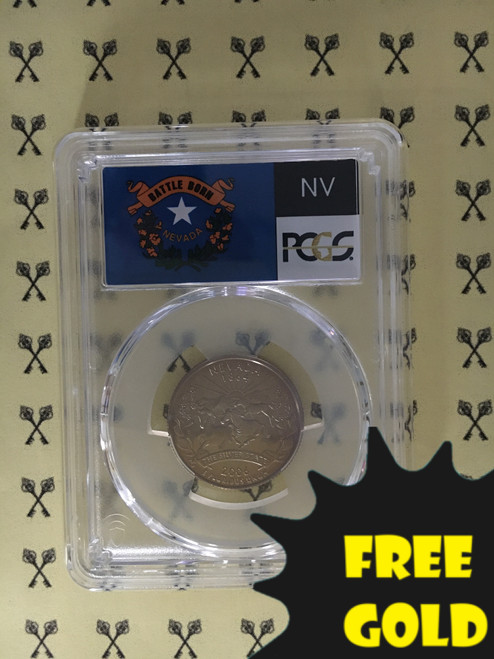 2006-S Nevada State Quarter PCGS PR 69 Deep Cameo Flag Label with free gold label