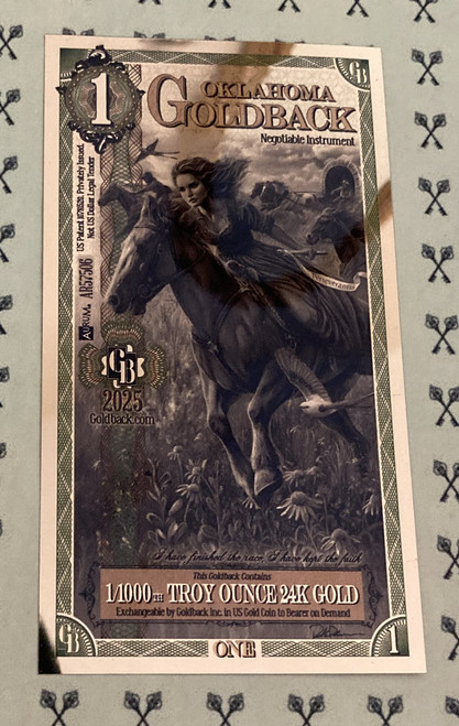 2025 Oklahoma Goldback 1