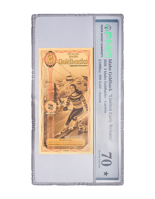 2026 Idaho 3 Goldback PMG 70 Limited Early Release