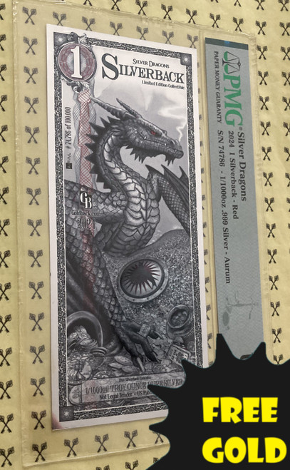 2024 Silverback Silver Dragons PMG with free gold label