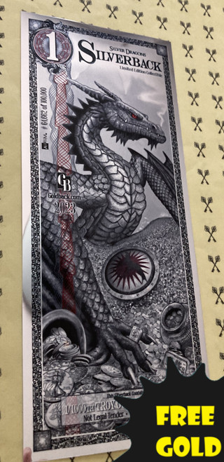 2023 Silverback Silver Dragons with free gold label