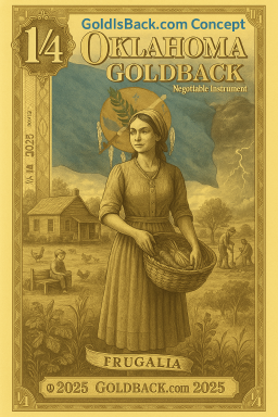Oklahoma Quarter (1/4) Goldback Concept