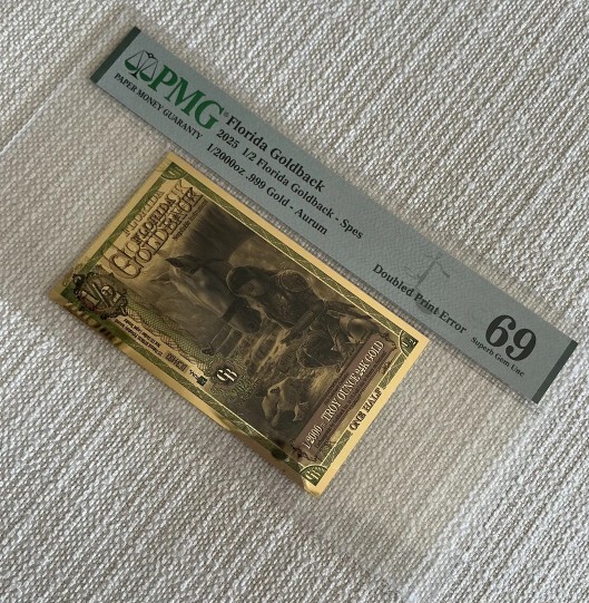 2025 Florida 1/4 Goldback Double Print Error