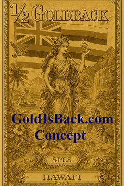 Hawaii Half Goldback Concept Hawaii Half Goldback Concept