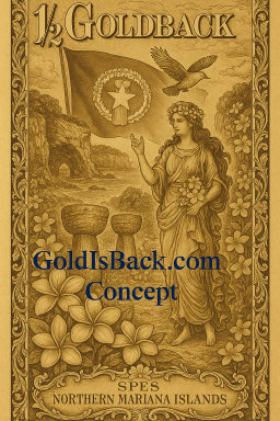 Northern Mariana Islands 1/2 (Half) Goldback Concept