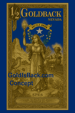 Nevada Half (1/2) Goldback Concept