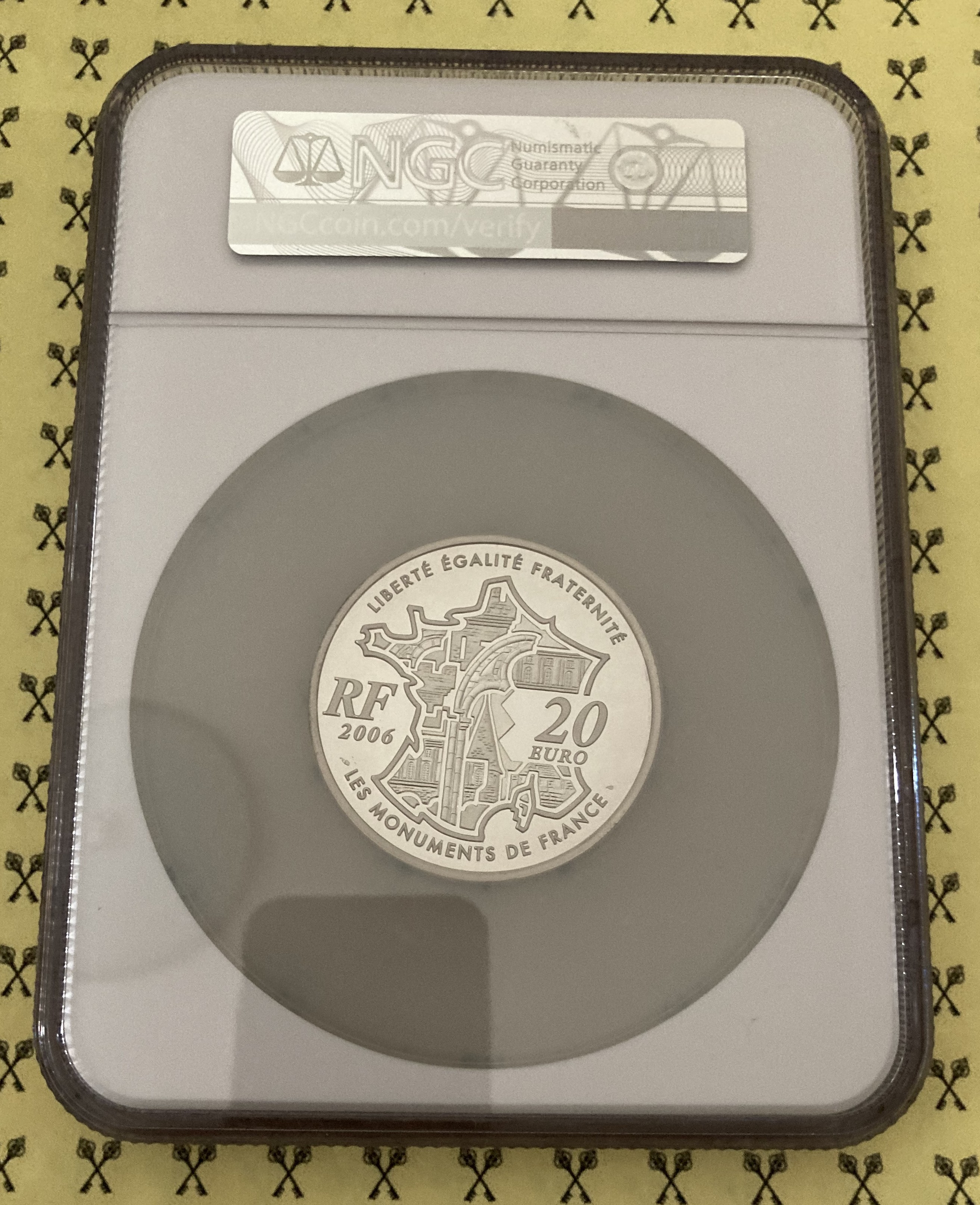 2006 France Arc de Triomphe 5 Oz SILVER 20€ 189/500 NGC PF 68 UCam