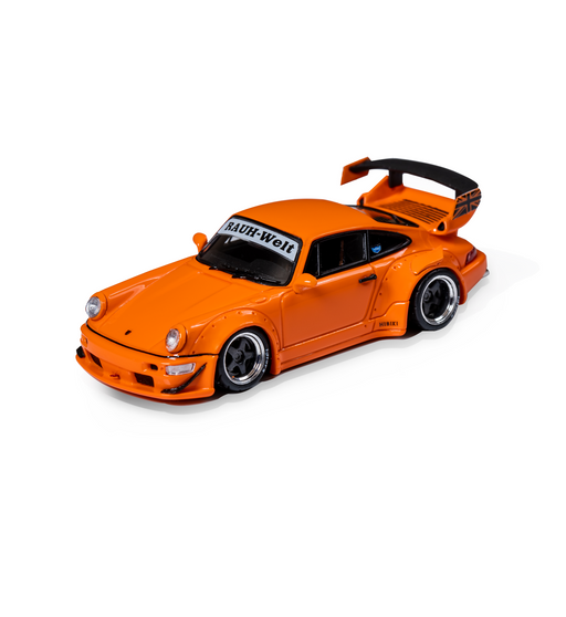 1:64 RWB UK NO.1 HIBIKI 964 METAL DIE-CAST MODEL CAR ORANGE