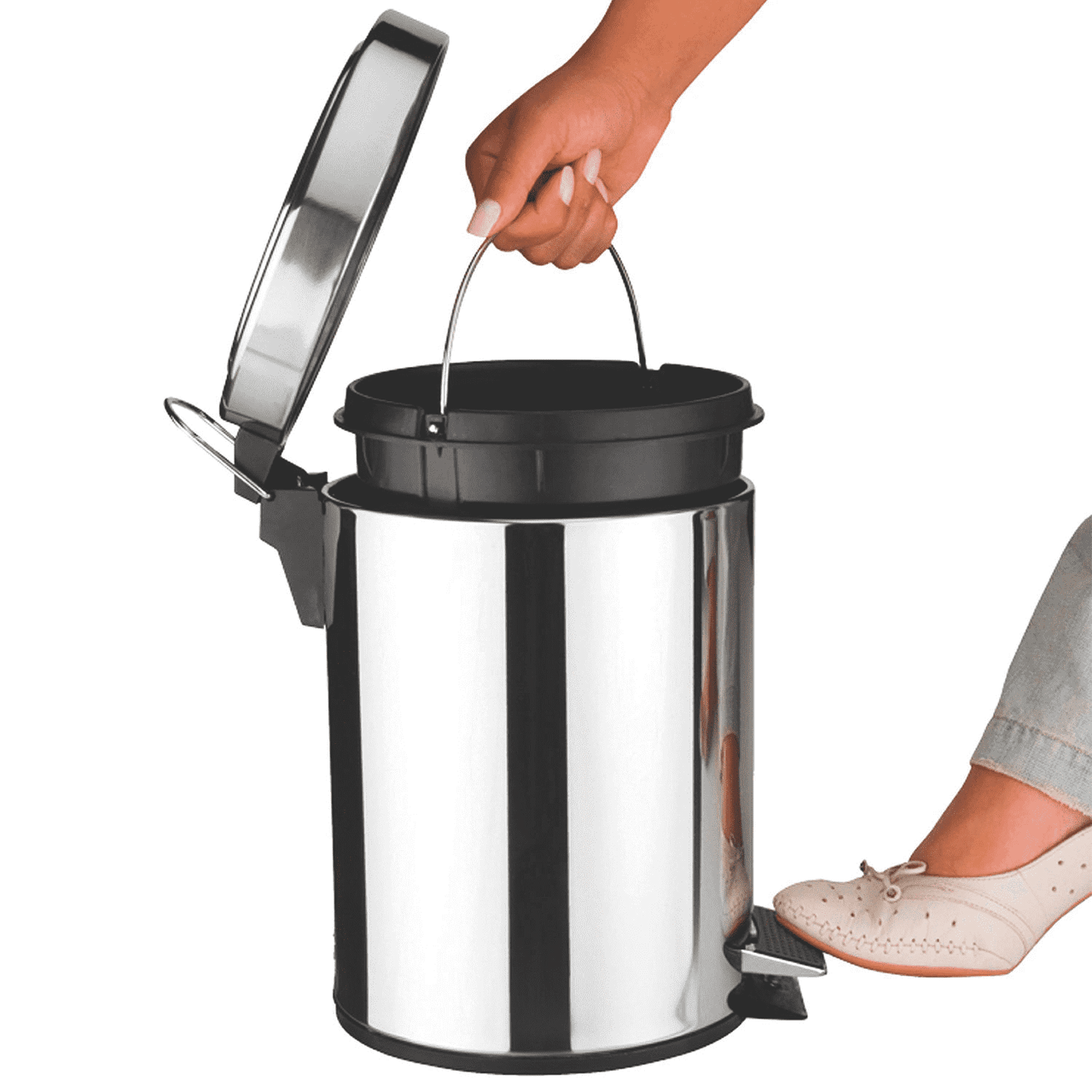 Tramontina Stainless Steel Trash Can With Pedal 12L 94538/112