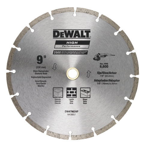 Dewalt - Diamond Blade Segmented 9"(230Mm) X 0.095 X 5Mm X 22.23Mm