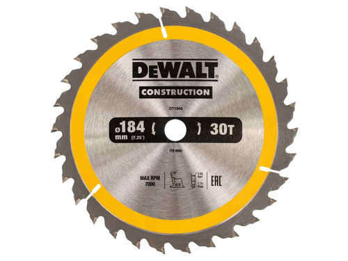 Dewalt - Circlr Saw Blade 184X16Mm 30T - Dt1940-Qz