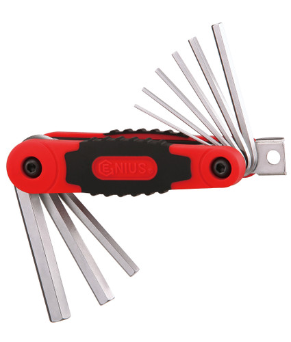 Genius 8 Piece Sae Folding Hex Key Wrench Set Hk