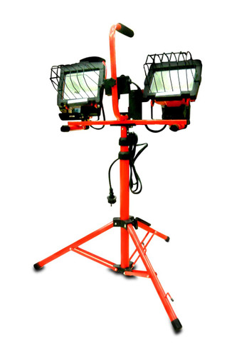 Vertex-Halogen Work Light With Tripod (2X500W)