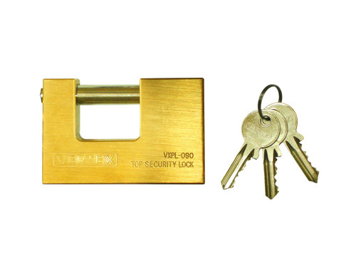 Vertex-Rectangle Brass Gate Lock Vxpl-090