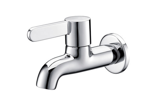 Geepas - Wall Mounted Bib Tap Brass Chrome - Gsw61016