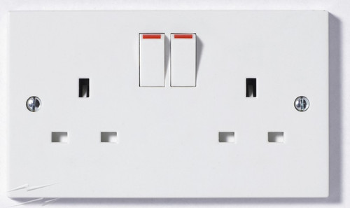 Admore-2Gang 2Way Switch White-Vk0004