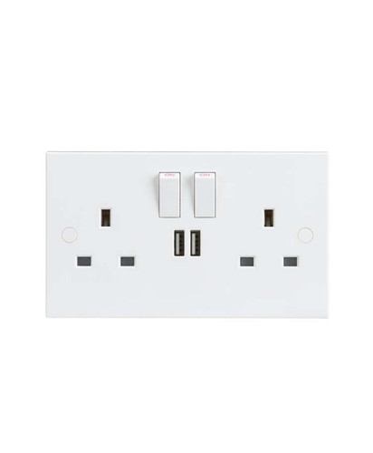 Admore-Switch Socket W/Usb Charger 2G 13A-Vz0339