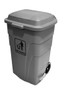 Akc - Garbage Can 120L With Pedal Gray - Akc-Gc01A