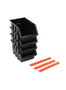 Tactix - 4 Pc Black Storage Bin Set - Ttx-320606