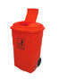 Akc - Garbage Can 120L With Pedal Red - Akc-Gc01R