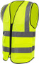 Safety Vest With Zip 4Pocket Yellow