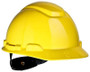 3M - Yellow Helmet With Ratchet Suspension - H-702R)