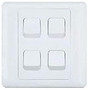 Milano-4 Gang 1 Way Switch (3X3)-210800600019