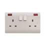 Admore-13A 2Gang Switch Socket Wp-Aw406