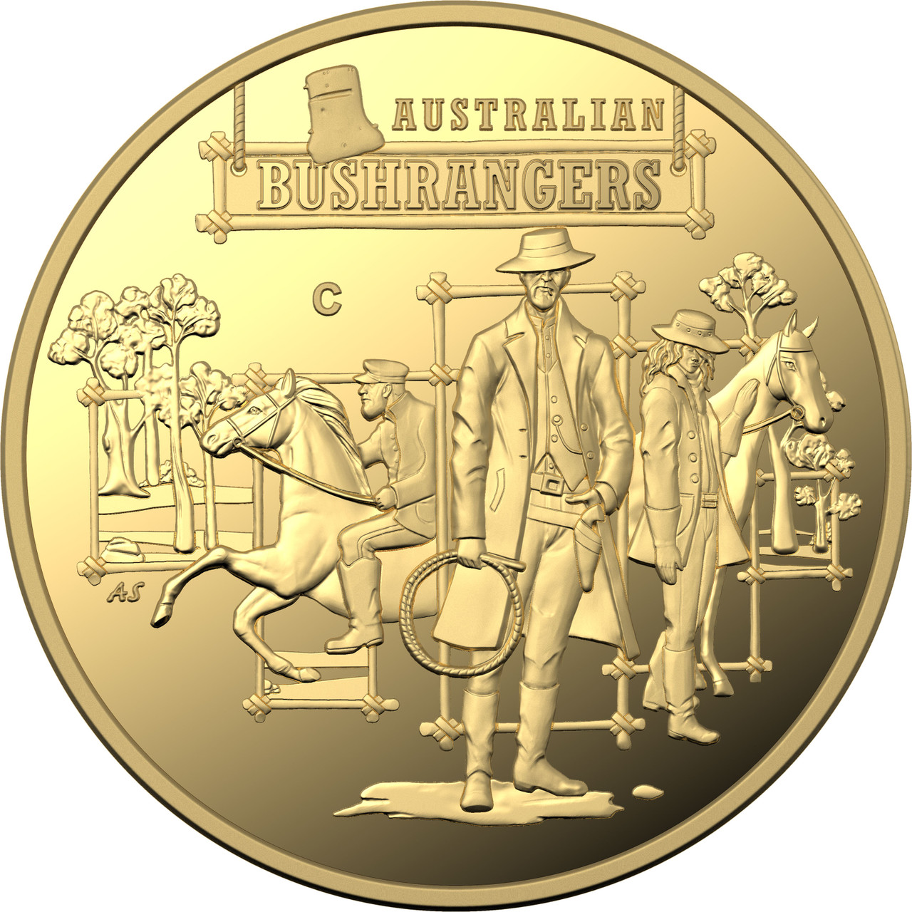 2019 10 Australian Bushrangers The Bold The Bad and The Ugly 1/10oz