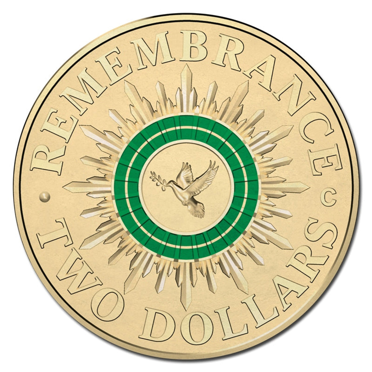 2014 2 Remembrance Day 'C' Mintmark Coloured Uncirculated Coin Town Hall Coins and Collectables 2014 2 Remembrance Day 'C' Mintmark Coloured Uncirculated Coin Town Hall Coins and Collectables