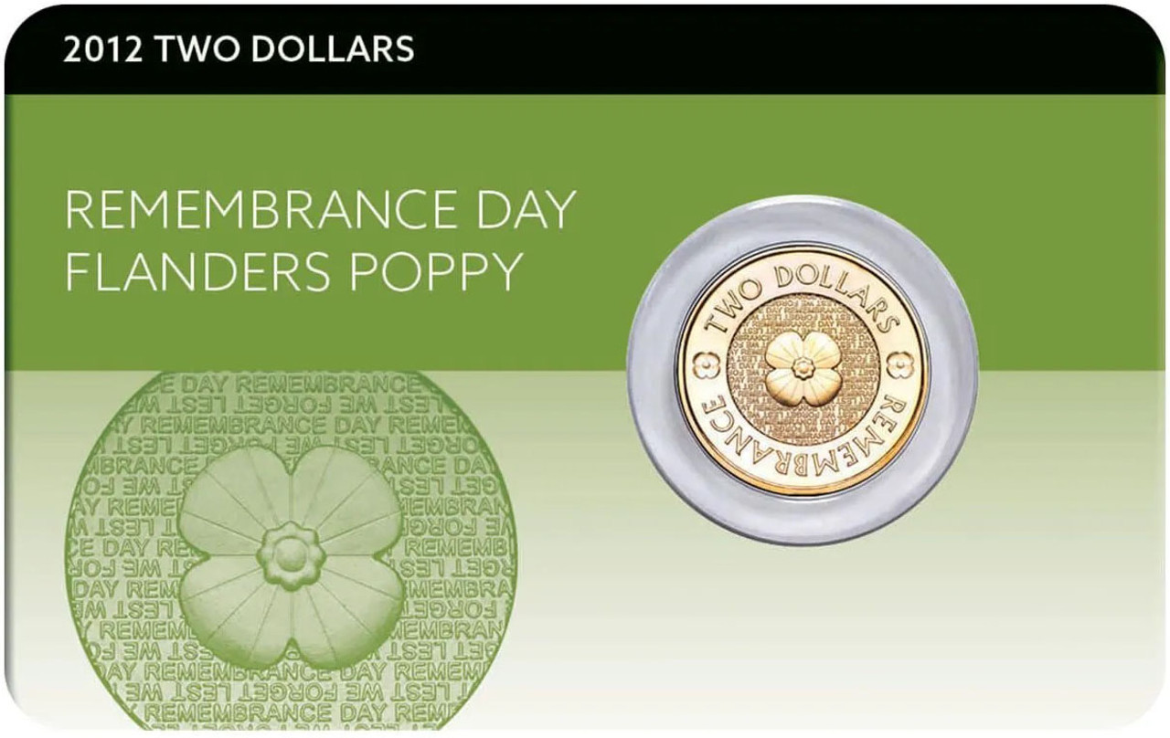 2012 2 Remembrance Day Flanders Poppy UNC Coin Town Hall Coins and Collectables 2012 2 Remembrance Day Flanders Poppy UNC Coin Town Hall Coins and Collectables