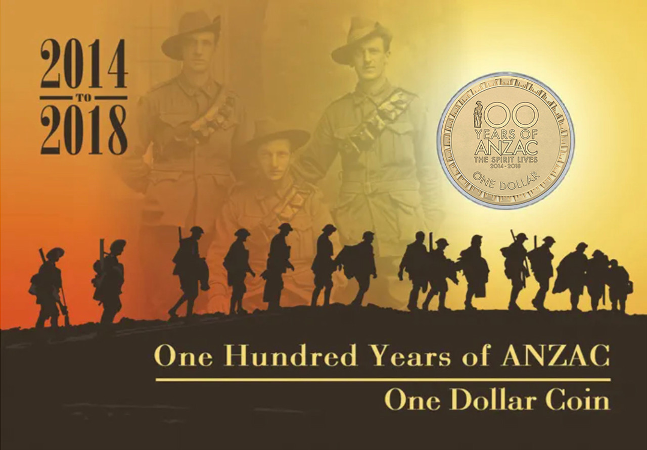 2014 1 One Hundred Years of ANZAC Uncirculated Coin Town Hall Coins and Collectables