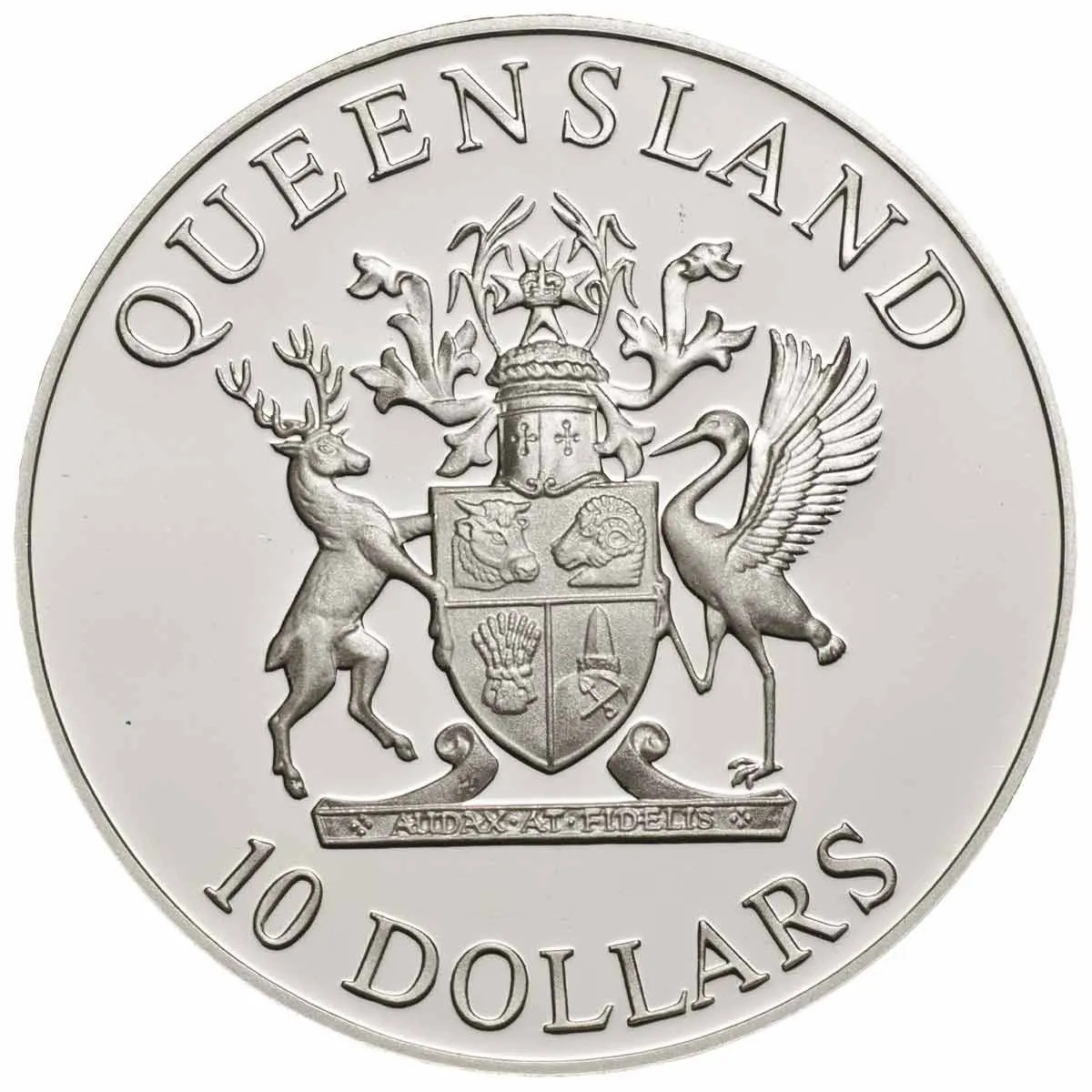 1989 10 State Series Queensland Silver Proof Coin Town Hall Coins