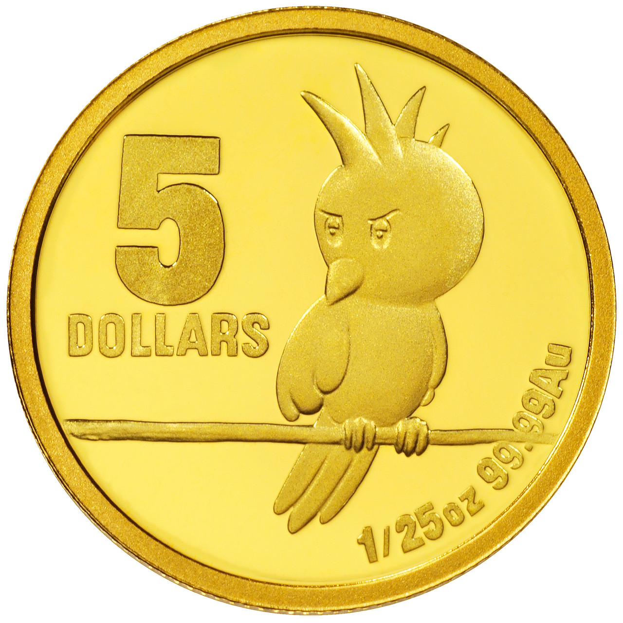 2010 5 Little Dinkums Kato Cockatoo 1/25oz Gold Proof Coin Town Hall