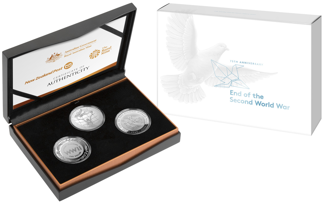 2020 75th Anniversary End of The Second World War Three Coin Set - Town