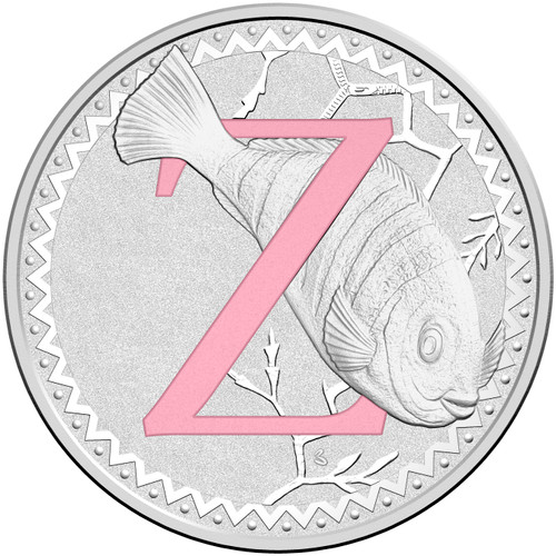 2015 1 Alphabet Cockatoo Silver Coloured Frosted Uncirculated Coin