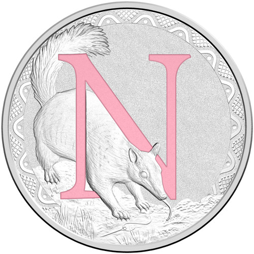 2015 1 Alphabet Cockatoo Silver Coloured Frosted Uncirculated Coin